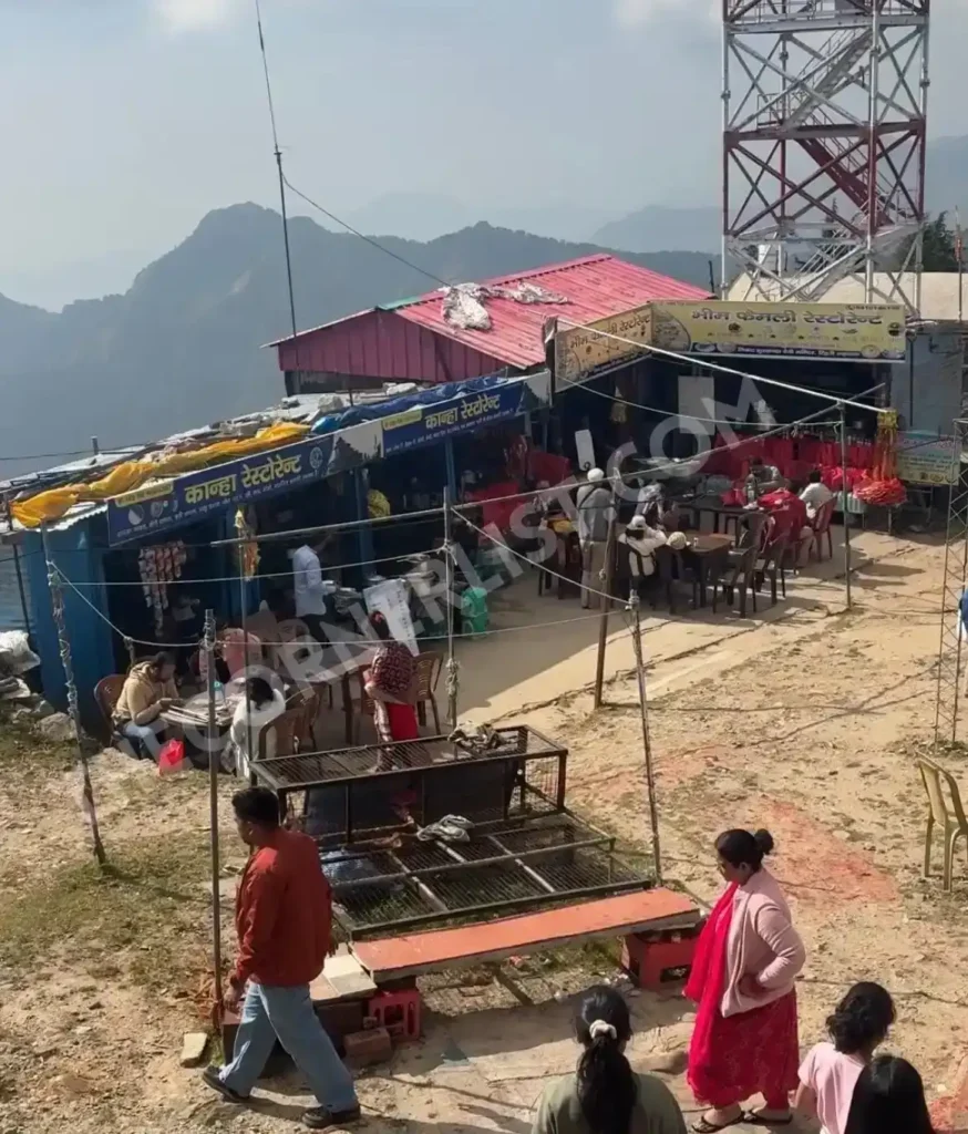 Food Stalls Outside Surkanda Devi Temple Dhanolti
